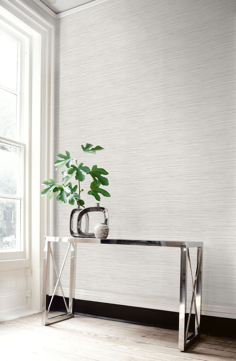 media image for Toweling Faux Linen Wallpaper in Winter Fog from the Living With Art Collection by Seabrook Wallcoverings 223