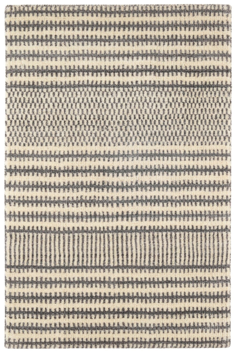 media image for Tracks Grey Hand Loom Knotted Wool Rug 1 299