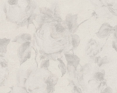 product image of sample traditional floral wallpaper in cream and grey design by bd wall 1 50