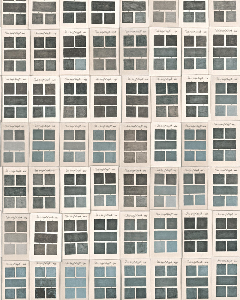 media image for sample traite des couleurs wallpaper in grey and blue from the wallpaper compendium collection by mind the gap 1 26
