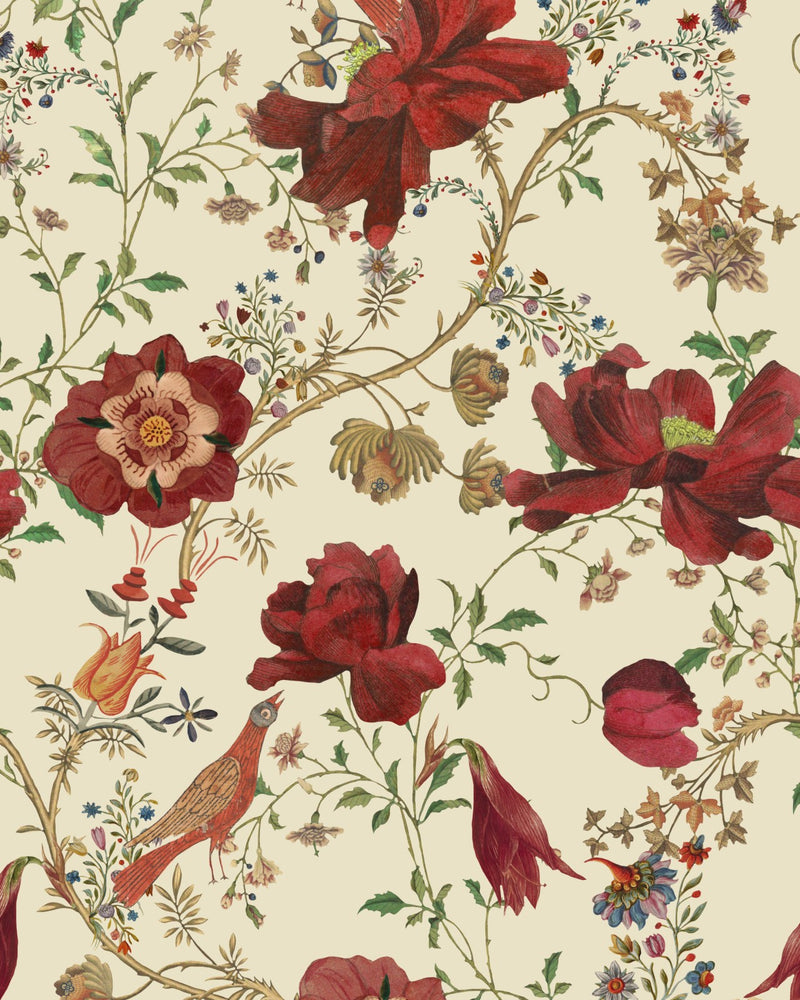 media image for Transsilvaniae Florilegium Wallpaper in Taupe from the Transylvanian Roots Collection by Mind the Gap 231