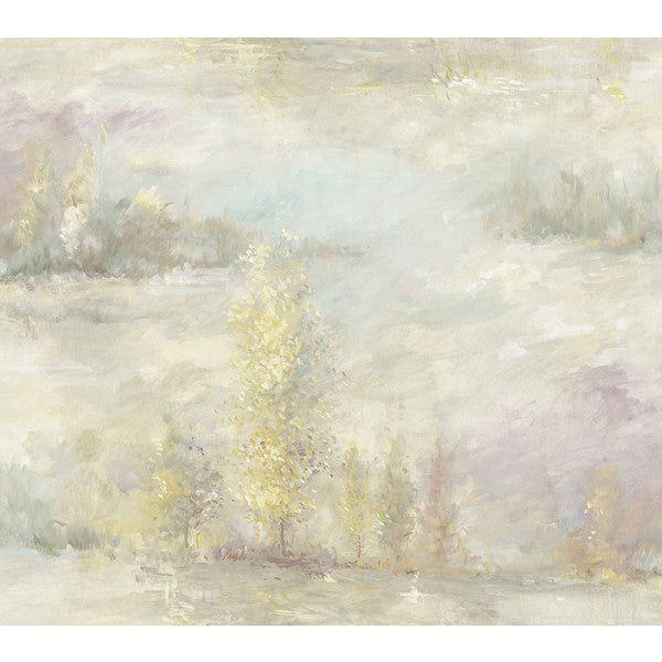 media image for sample tree line wallpaper in pale blue purple and tan from the french impressionist collection by seabrook wallcoverings 1 297