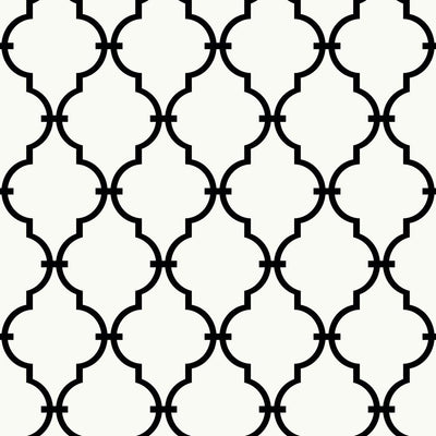 product image of sample trellis peel stick wallpaper in black by roommates for york wallcoverings 1 520