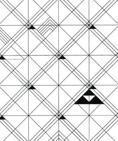 product image for Trellis Wallpaper in Black design by Cavern Home 22