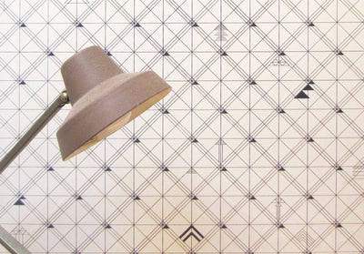 product image for Trellis Wallpaper in Navy design by Cavern Home 20