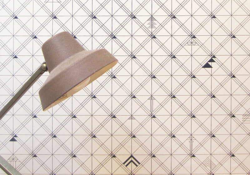 media image for Trellis Wallpaper in Navy design by Cavern Home 21