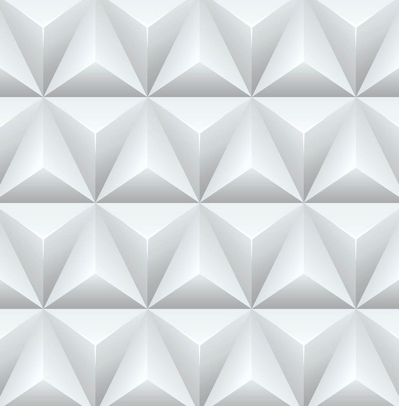 media image for sample triangle origami peel and stick wallpaper in grey by nextwall 1 252