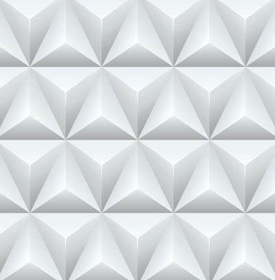 product image for Triangle Origami Peel-and-Stick Wallpaper in Grey by NextWall 63