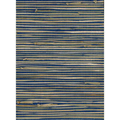 product image of Triangle Grasscloth Wallpaper in Blue and Tan from the Natural Resource Collection by Seabrook Wallcoverings 582