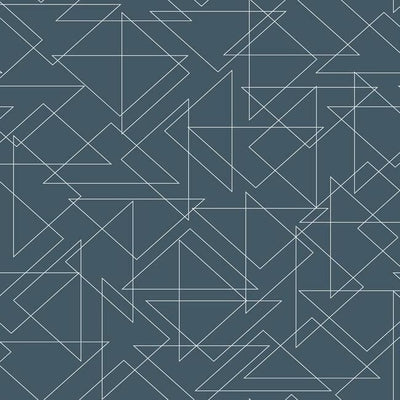 product image of Triangulation Peel & Stick Wallpaper in Navy by York Wallcoverings 522