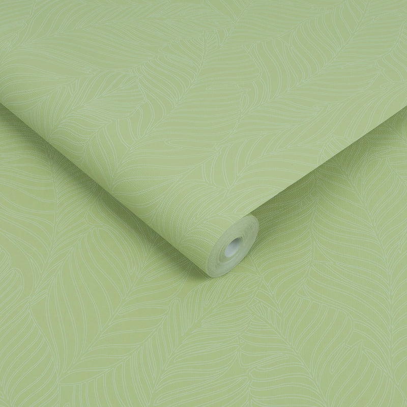 media image for Tropical Leaf All Over Wallpaper in Green from the Capsule Collection by Graham & Brown 232