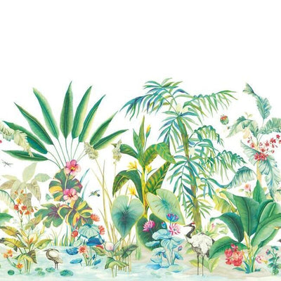 product image for Tropical Panoramic Wall Mural in White from the Murals Resource Library by York Wallcoverings 22