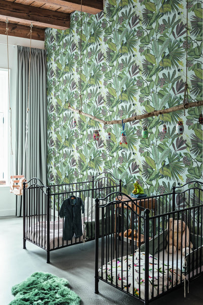 product image for Tropical Paradise Wallpaper in White by Walls Republic 59