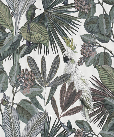 product image of sample tropical paradise wallpaper in white by walls republic 1 551