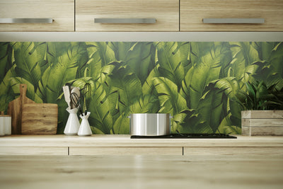 product image for Tropical Banana Leaf Peel-and-Stick Wallpaper in Green by NextWall 87