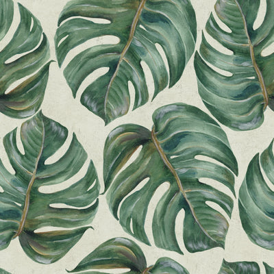product image of Tropical Leaf Wallpaper in Beige and Green from the Tropical Vibes Collection by Mind the Gap 587