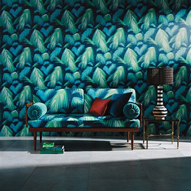 media image for Tropicana Wallpaper in Petrol and Emerald by Matthew Williamson for Osborne & Little 294