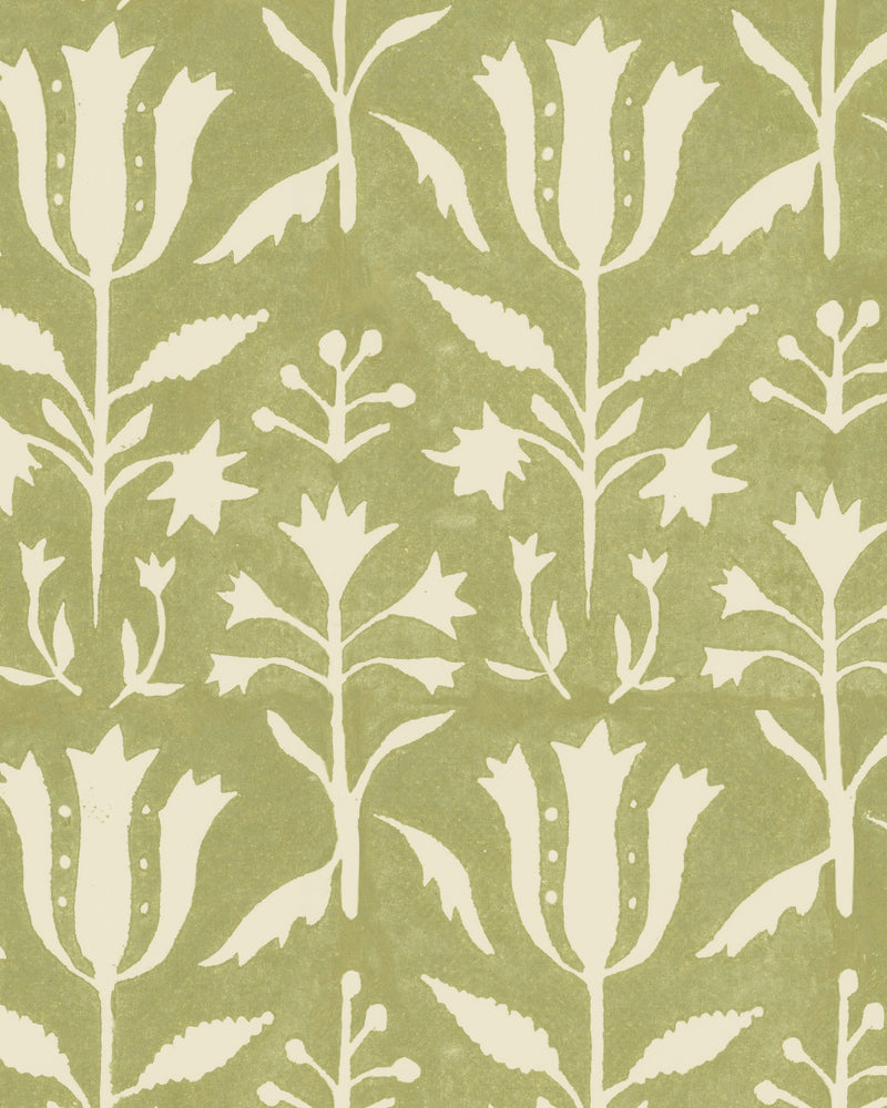 media image for Tulipan Wallpaper in Beechnut from the Complementary Collection by Mind the Gap 29