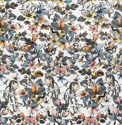 product image of Tulipan Fabric in Lemon and Coral from the Enchanted Gardens Collection by Osborne & Little 586