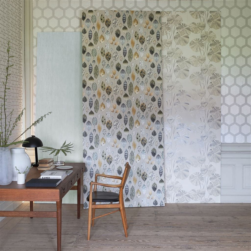 media image for Tulsi Wallpaper in Birch from the Zardozi Collection by Designers Guild 21