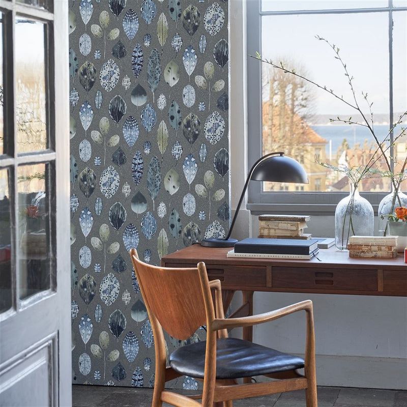 media image for Tulsi Wallpaper in Zinc from the Zardozi Collection by Designers Guild 260