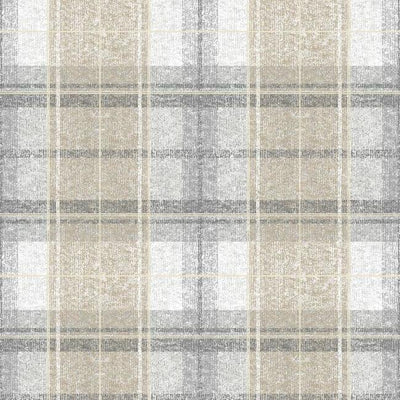 product image for Tweed Plaid Peel & Stick Wallpaper in Grey by RoomMates for York Wallcoverings 25