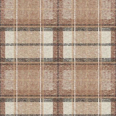 product image of sample tweed plaid peel stick wallpaper in rust by roommates for york wallcoverings 1 599