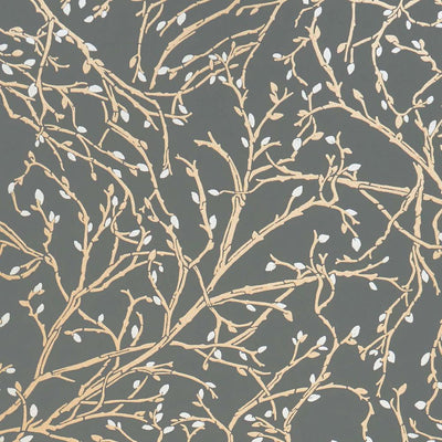 product image for Twiggy Wallpaper in Black and Gold from the Folium Collection by Osborne & Little 60