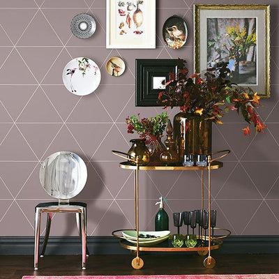 product image for Twilight Geometric Wallpaper in Purple from the Moonlight Collection by Brewster Home Fashions 50
