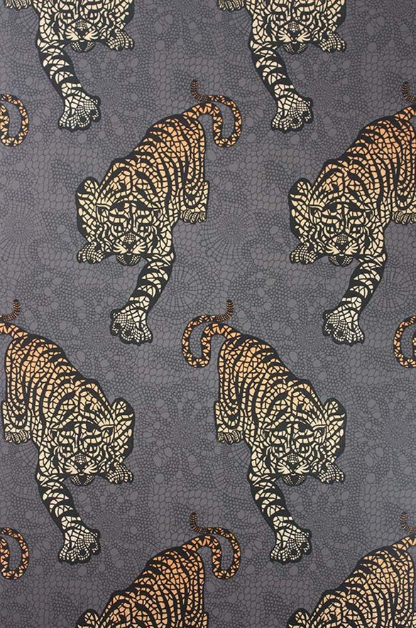 media image for Tyger Tyger Wallpaper in Cacao and Marigold by Matthew Williamson for Osborne & Little 219