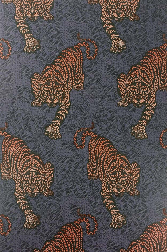 media image for Tyger Tyger Wallpaper in Dark Violet and Rose by Matthew Williamson for Osborne & Little 285