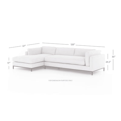 product image for Grammercy 2 Pc Chaise Sectional In Bennett Charcoal 47