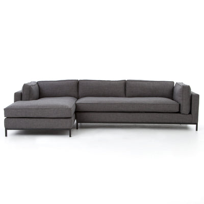product image for Grammercy 2 Pc Chaise Sectional In Bennett Charcoal 95