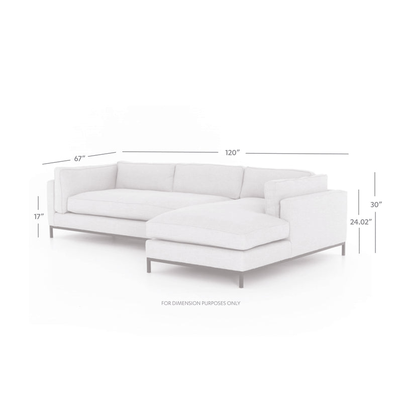 media image for Grammercy 2 Pc Chaise Sectional In Bennett Charcoal 293
