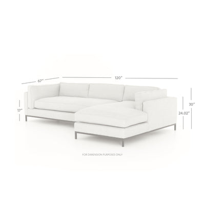 product image for Grammercy 2 Pc Chaise Sectional In Bennett Moon 32