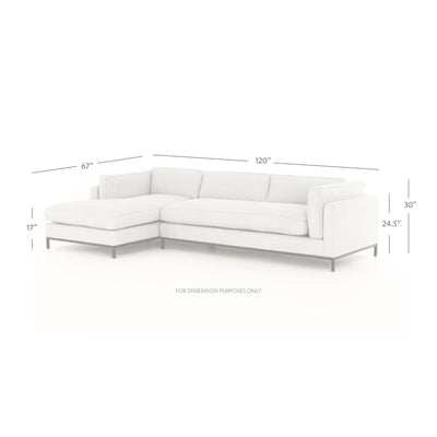 product image for Grammercy 2 Pc Chaise Sectional In Bennett Moon 47