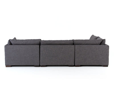 product image for Westwood 4 Pc Sectional Ottoman In Bennett Charcoal 80