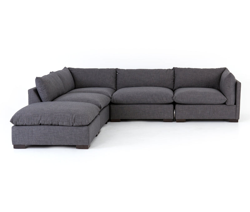 media image for Westwood 4 Pc Sectional Ottoman In Bennett Charcoal 234