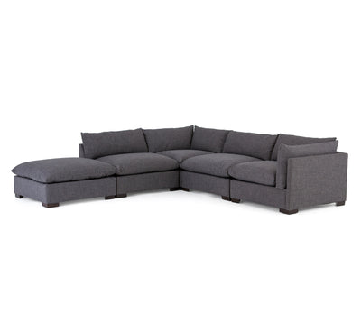 product image for Westwood 4 Pc Sectional Ottoman In Bennett Charcoal 23