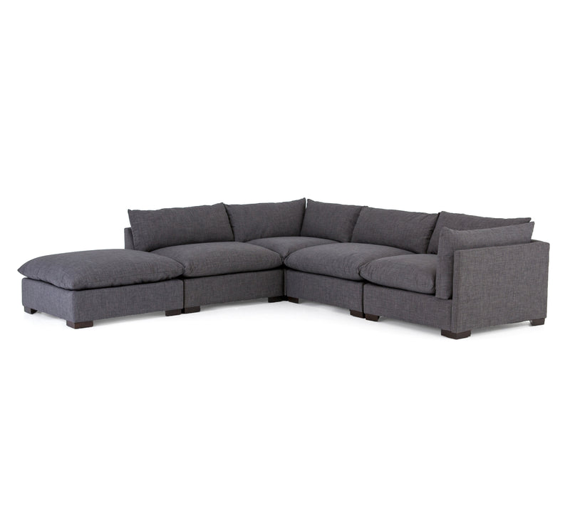 media image for Westwood 4 Pc Sectional Ottoman In Bennett Charcoal 242