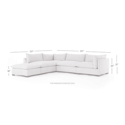 product image for Westwood 4 Pc Sectional Ottoman In Bennett Moon 85
