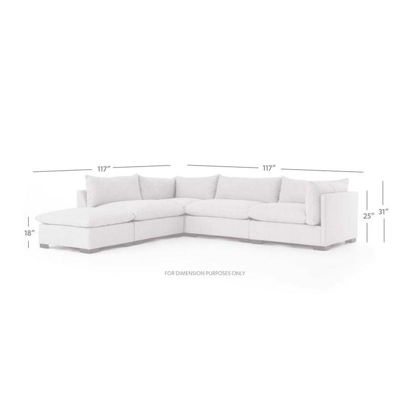media image for Westwood 4 Pc Sectional Ottoman In Bennett Moon 251