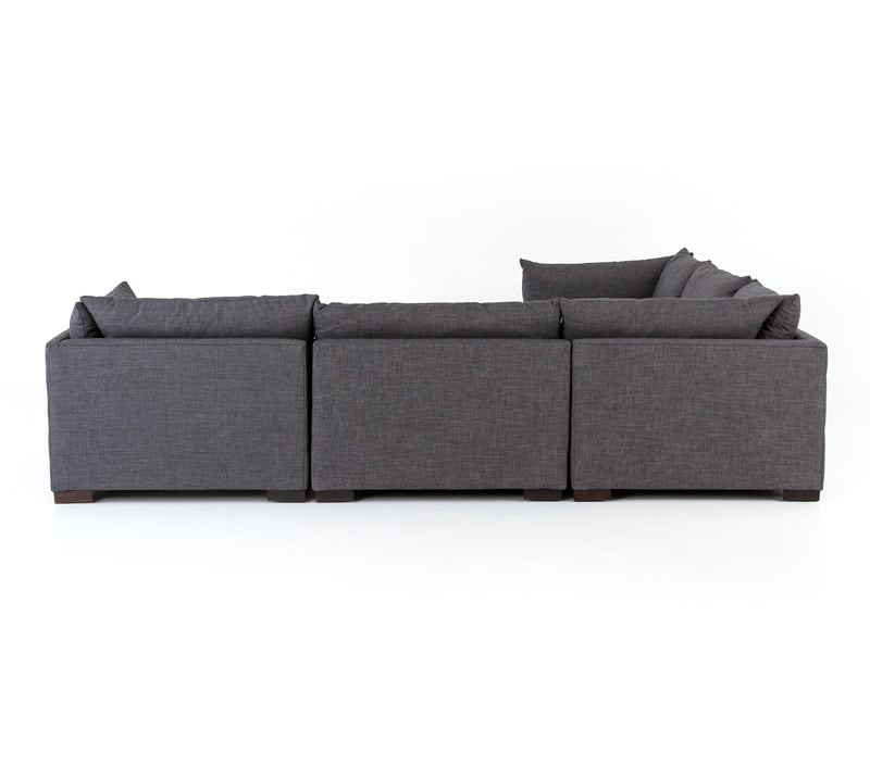 media image for Westwood 5 Pc Sectional In Bennett Charcoal 262