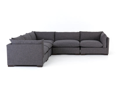 product image for Westwood 5 Pc Sectional In Bennett Charcoal 55
