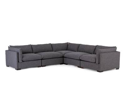 product image for Westwood 5 Pc Sectional In Bennett Charcoal 72