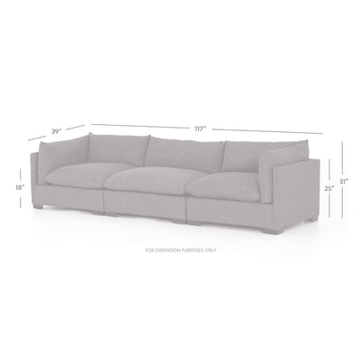 product image for Westwood 3 Pc Sectional In Bennett Moon 65