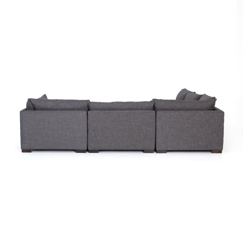 media image for Westwood 5 Pc Sectional Ottoman In Bennett Charcoal 292