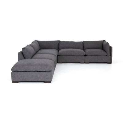 product image for Westwood 5 Pc Sectional Ottoman In Bennett Charcoal 96