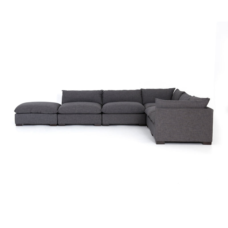 media image for Westwood 5 Pc Sectional Ottoman In Bennett Charcoal 298