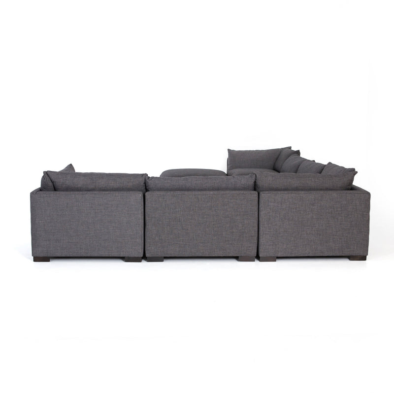 media image for Westwood 6 Pc Sectional Ottoman In Bennett Charcoal 219
